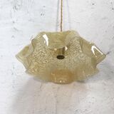 Suspension en verre de Clichy jaune