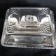 Art Deco cookie jar in chrome metal and glass