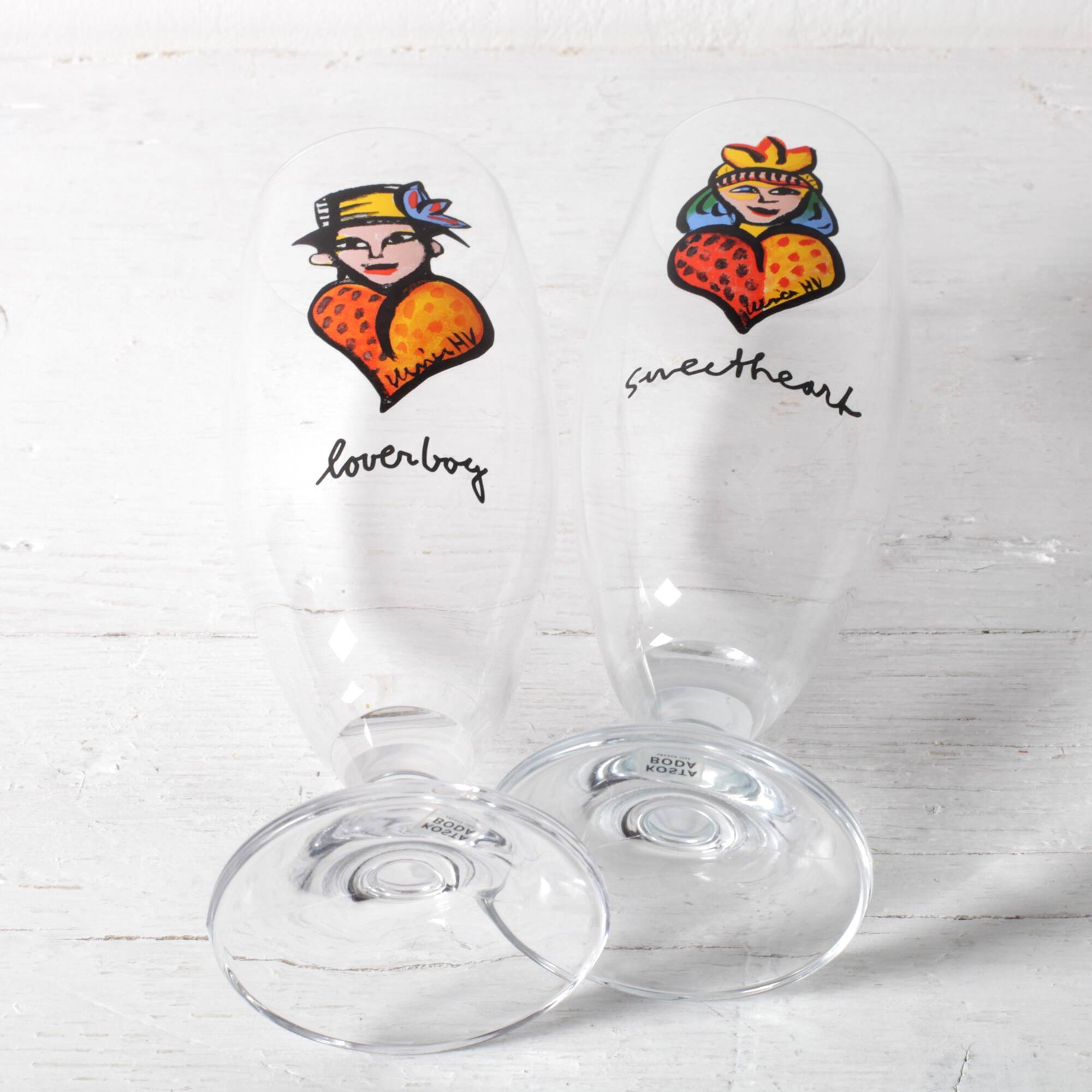 Crystal Glasses Friedsheep / Beer Kosta Boda Stemware/Ulrica Hydman Vallien