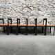 Chaises design graphique brutaliste 1970