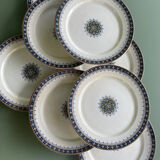8 assiettes plates Sarreguemines U & C