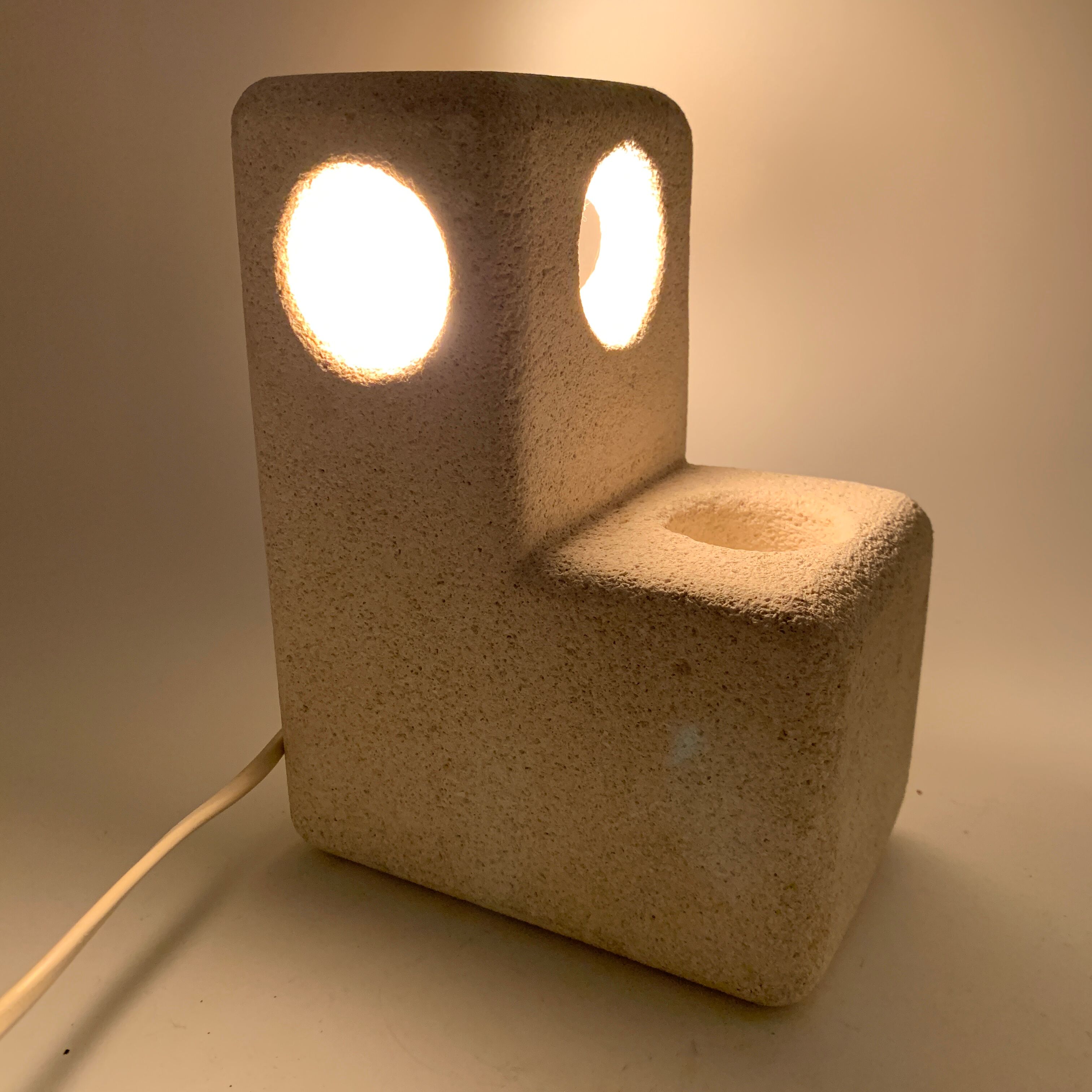 Pied de lampe en pierre naturelle