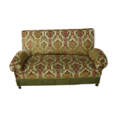 Vintage velvet flowers fringed sofa