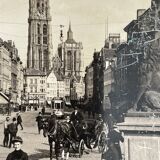 Old photography stereo, stereograph, luxury albumine 1903 Antwerp Belgium