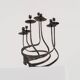 Brutalist candelabra in the manner of Jean Touret