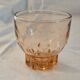 Service vintage en verre rose saumon – Carafe, 8 verres, et plateau Art Dec