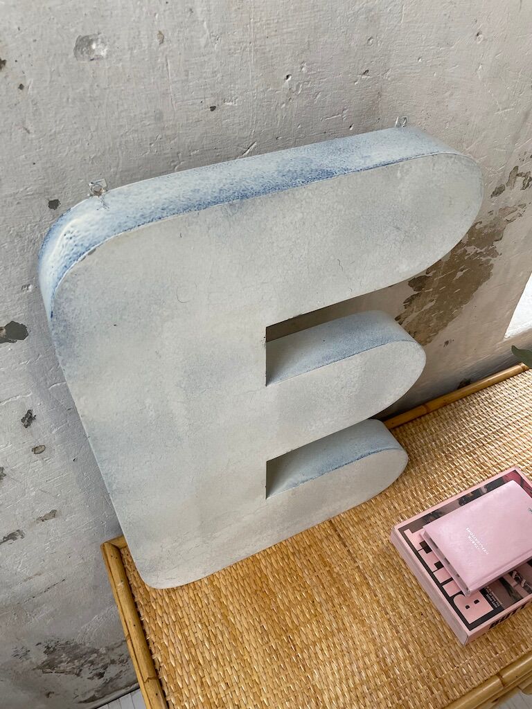 Lettre E métal XL 60cm