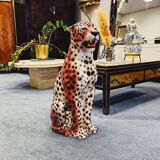 Pink Leopard Statue