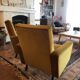 Paire fauteuils velours vintage