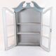 Grey painted hanging glass cabinet in gustavian style from around 1820.