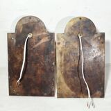 Par de apliques de bronce. España, 1950s.