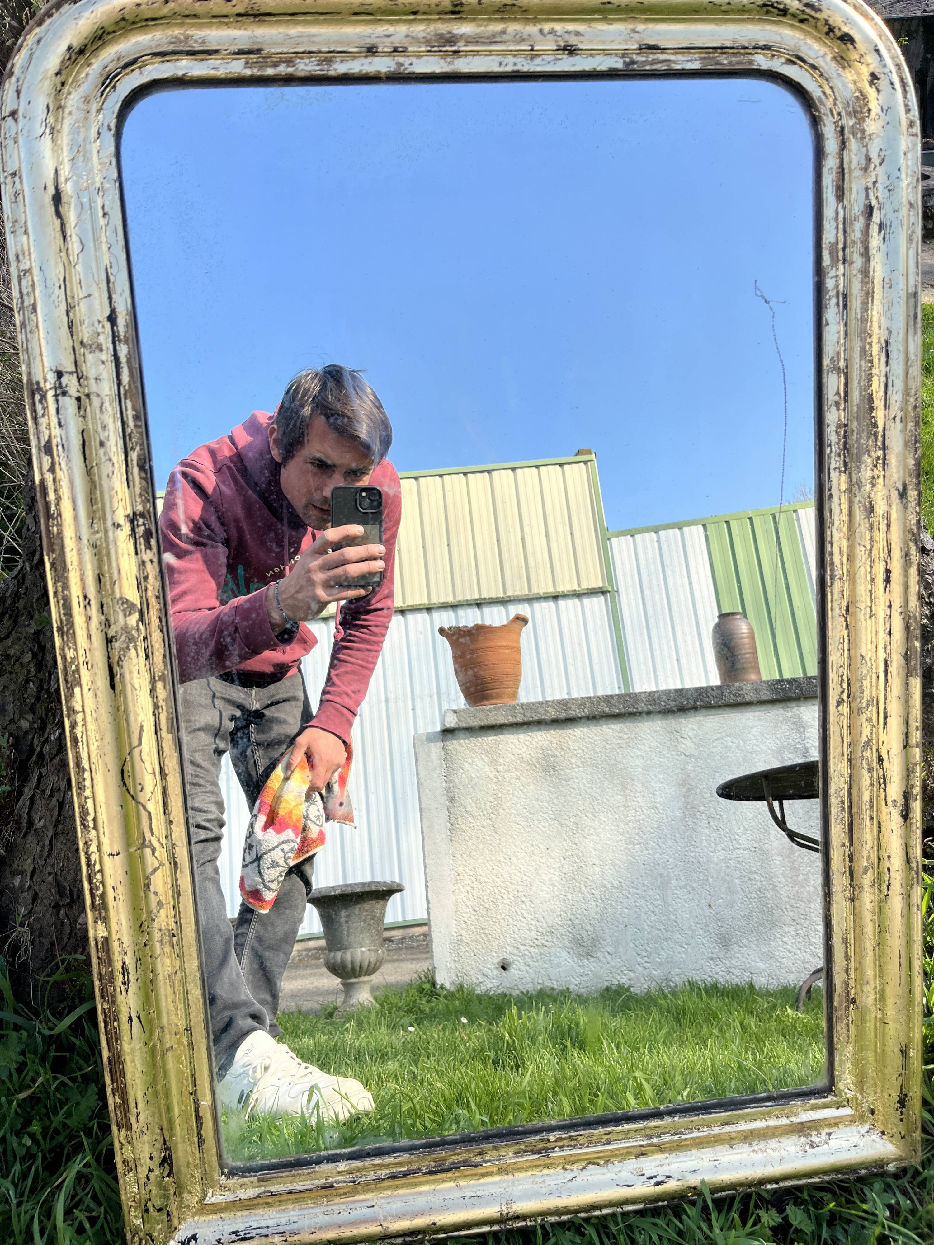 Miroir Louis-Philippe Doré 92 x 64