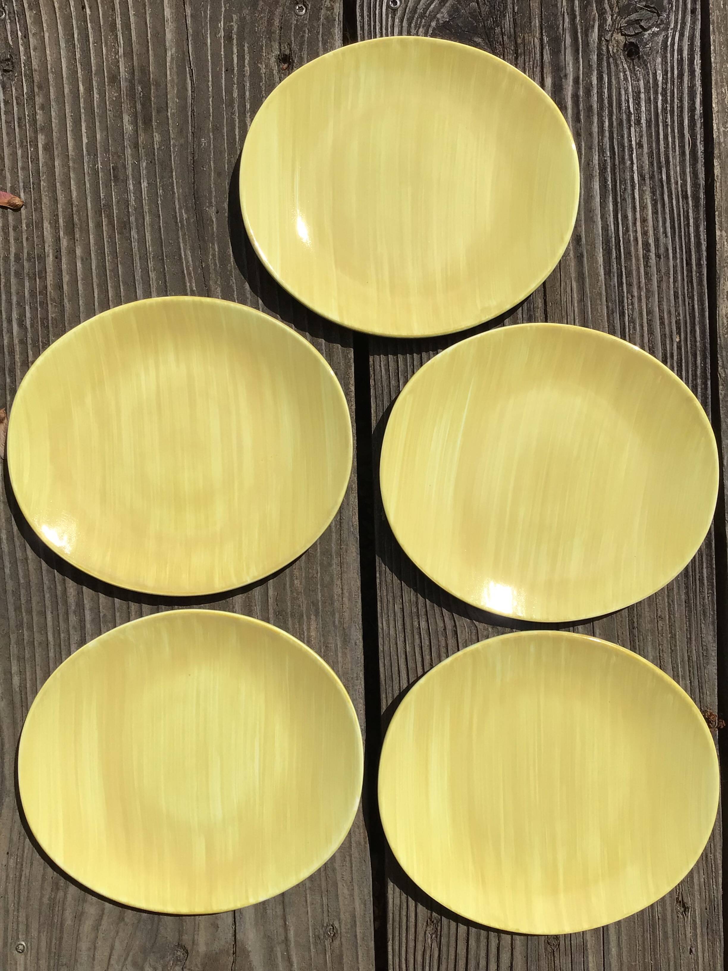 5 Salins Panama brushed oval dessert plates