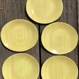 5 Salins Panama brushed oval dessert plates