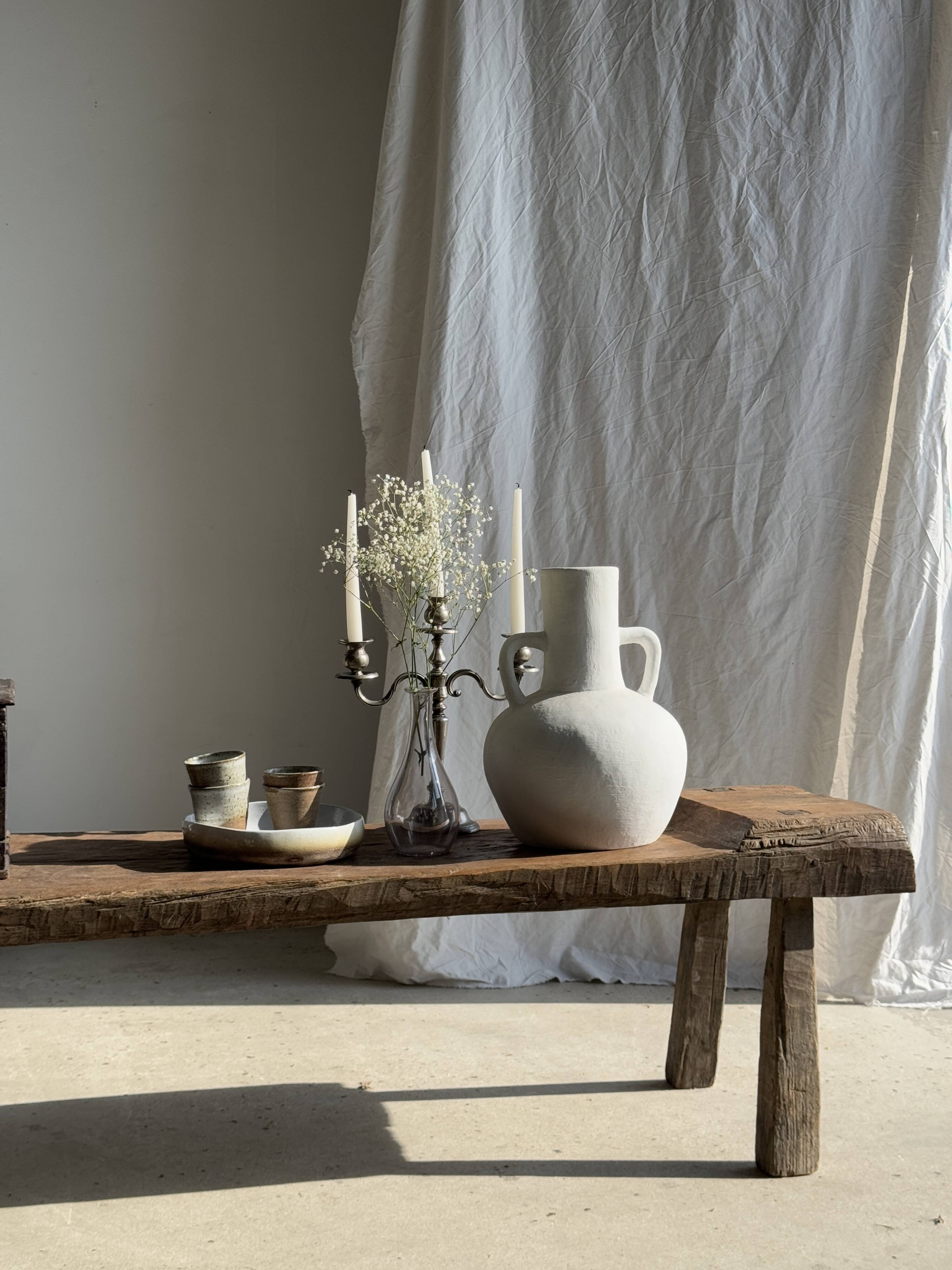Very large bench in old teak H:50cm L:2m06