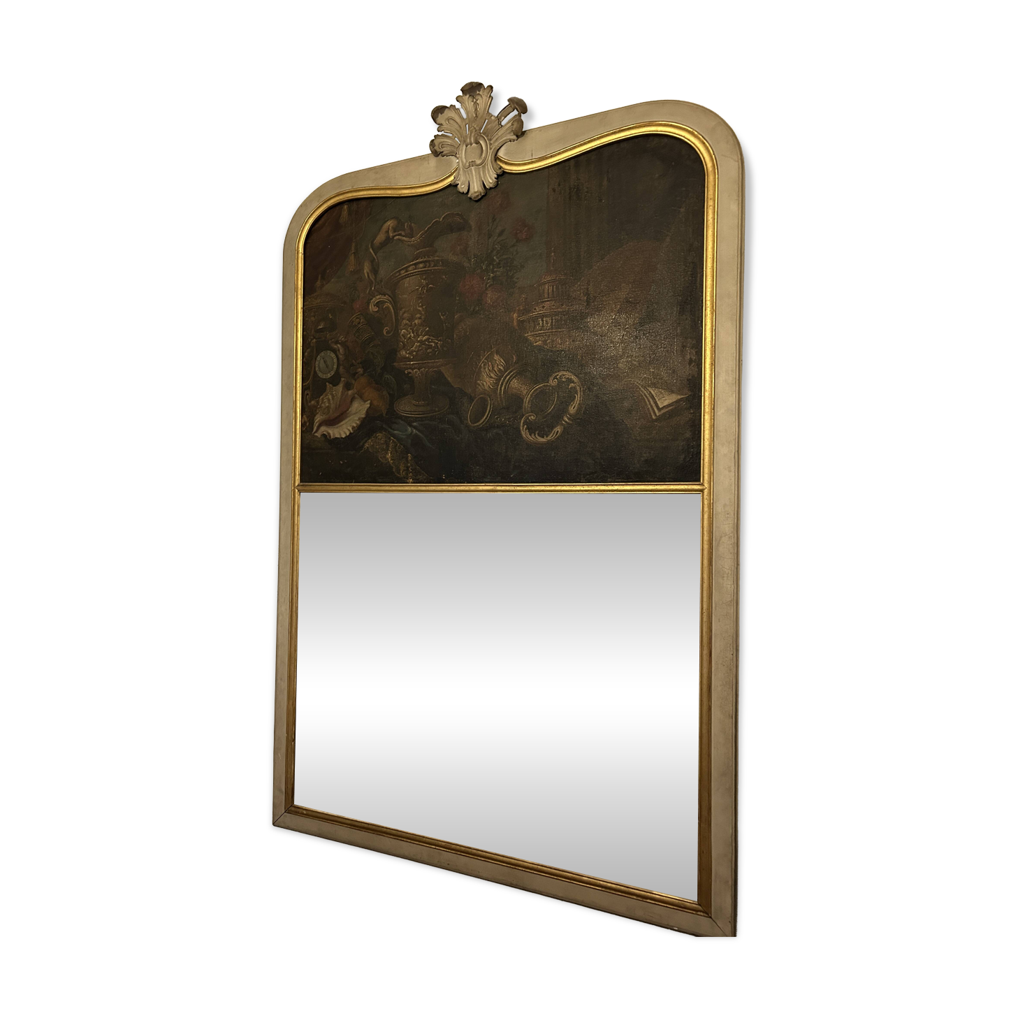 Large antique trumeau – Still life attributable to the school of Meiffren Comte