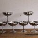 Set of footed cups and 6 spoons L’Étang Rémy
