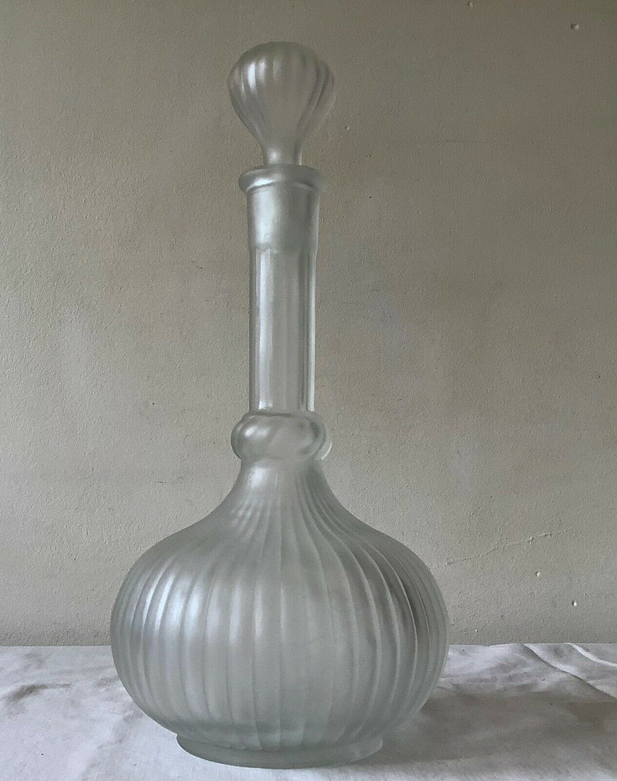 Frosted glass carafe