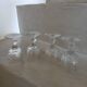 4 antique liqueur glasses