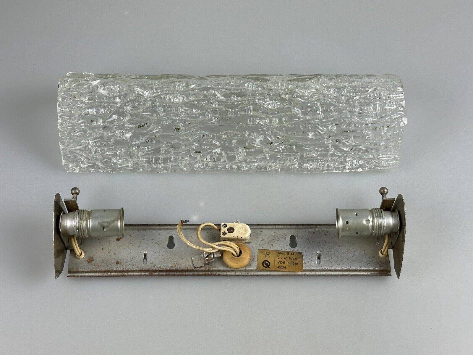 60s 70s wall lamp mirror light Germany Ice Glass Space Age Design