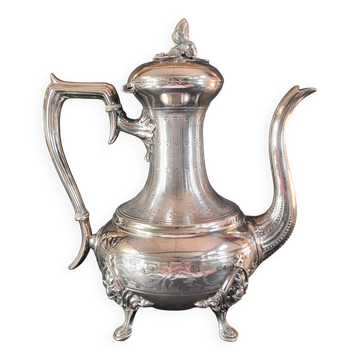 Verseuse ancienne en métal argenté – style Louis XVI
