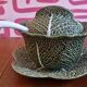 Vintage earthenware soup tureen with cabbage leaves - Silea