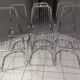 Suite of 6 vintage chrome metal chairs 1970
