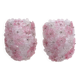 Set of 2 Murano Wall Light Pink Flower by Seguso, 1970