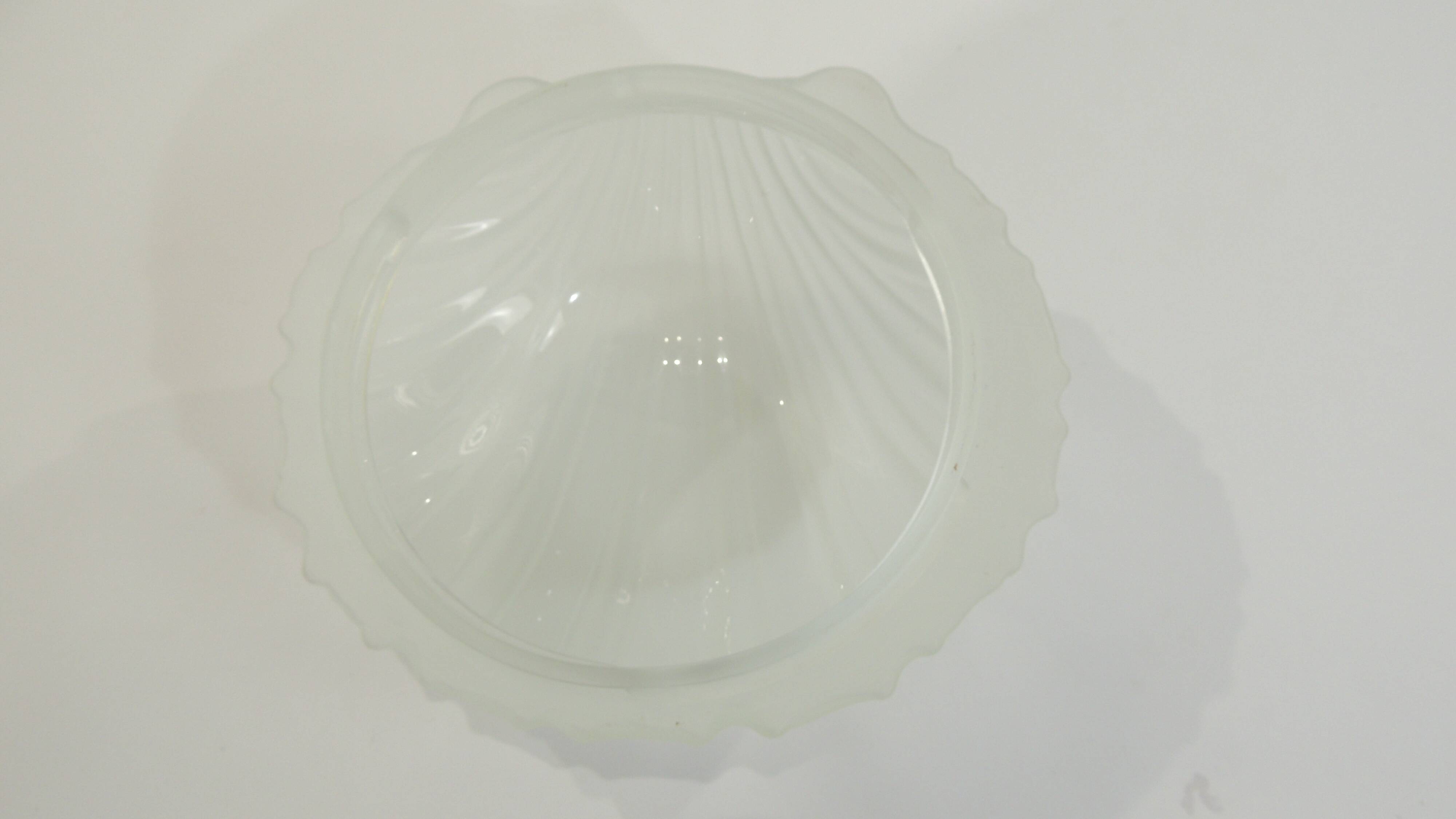 Vintage white opaline glass shell wall light – Ann wall lamp