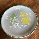 Vallauris decorative plate – hand-decorated – modern style