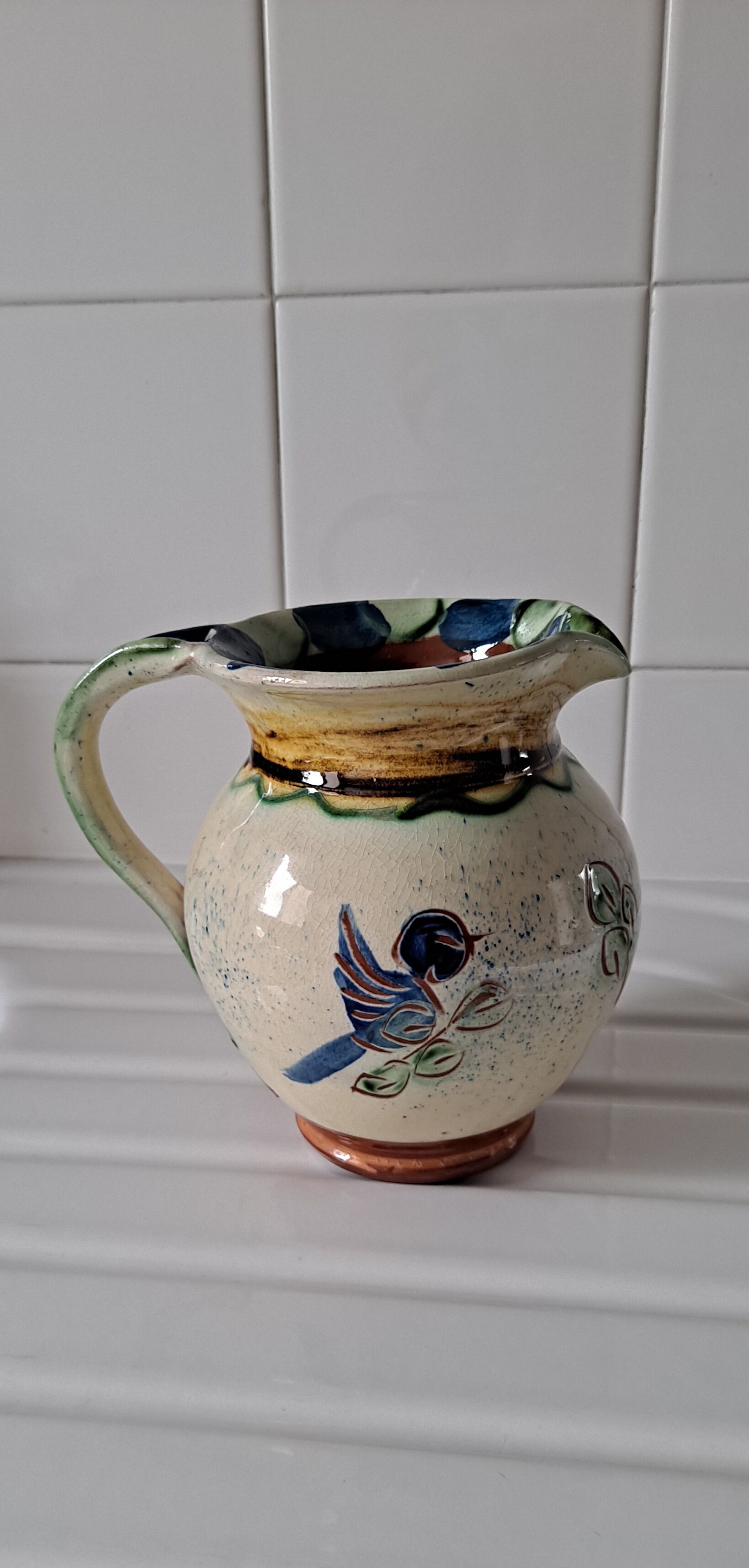 Pitcher glazed earth jug