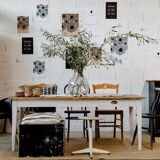 Industrial Cream Stool