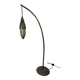 Lampadaire rustique patiné en cuivre et acier avec lanterne, Indonésie 1980