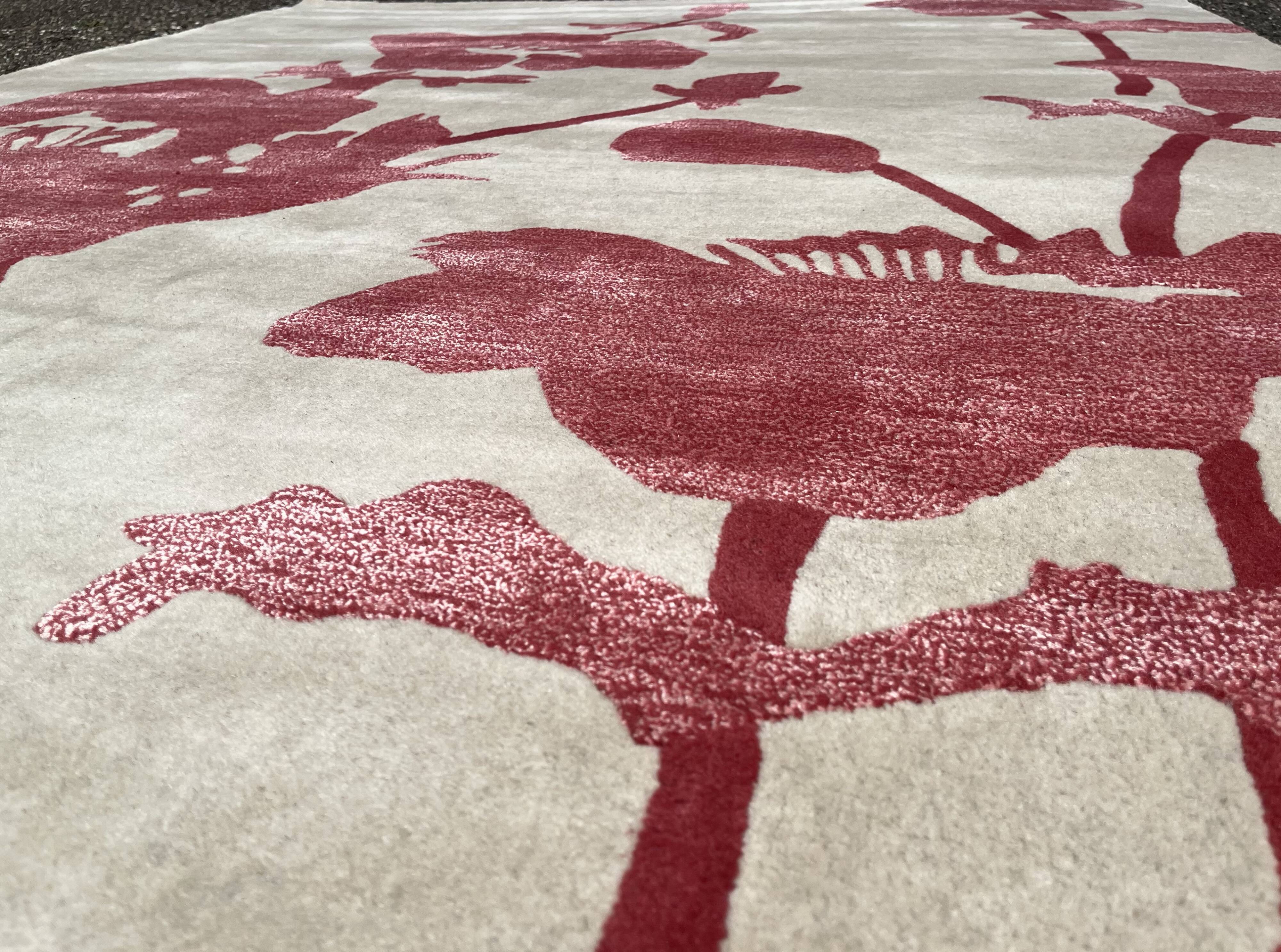 Modern carpets, floral art