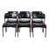 Set of six dining chairs – Erik Buch – Model OD 49 – Rosewood and black leather – O.D. Furniture – 1950s