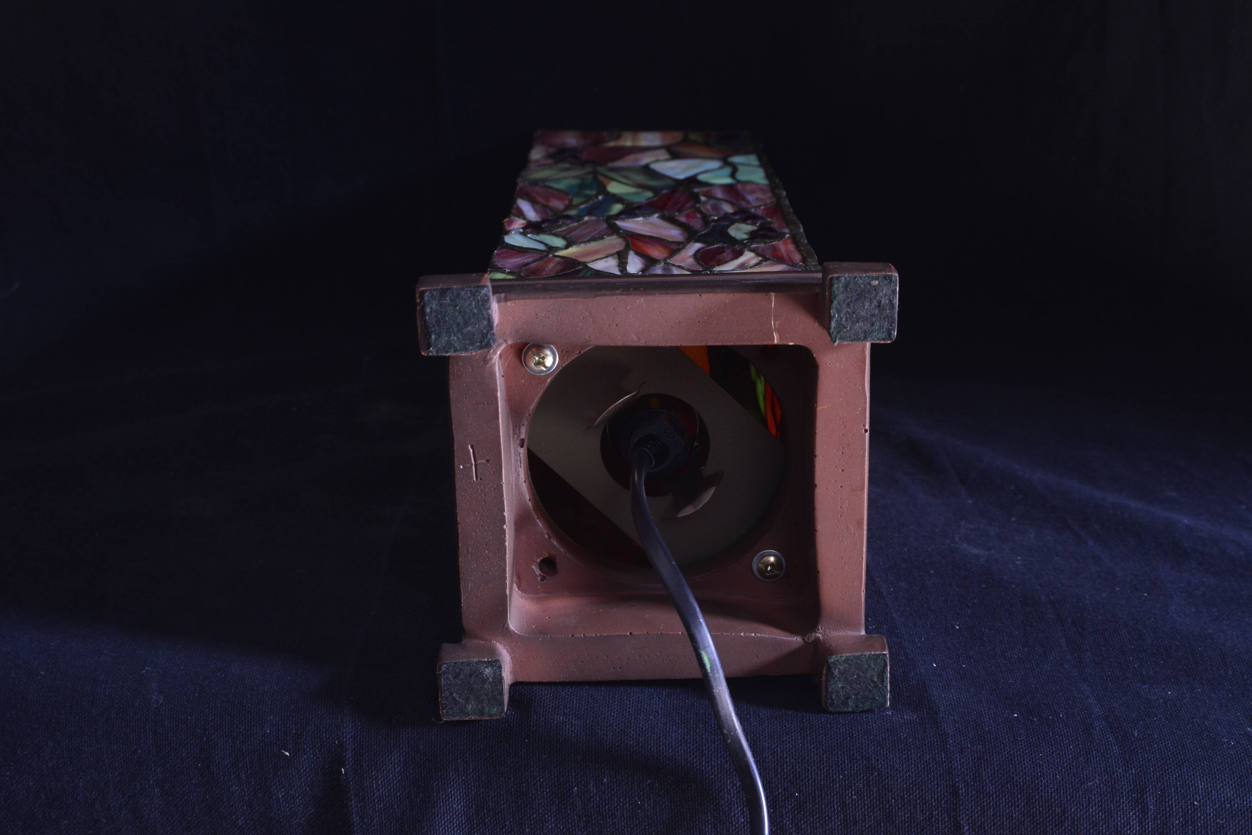 Stained glass lamp in the style of Tiffany