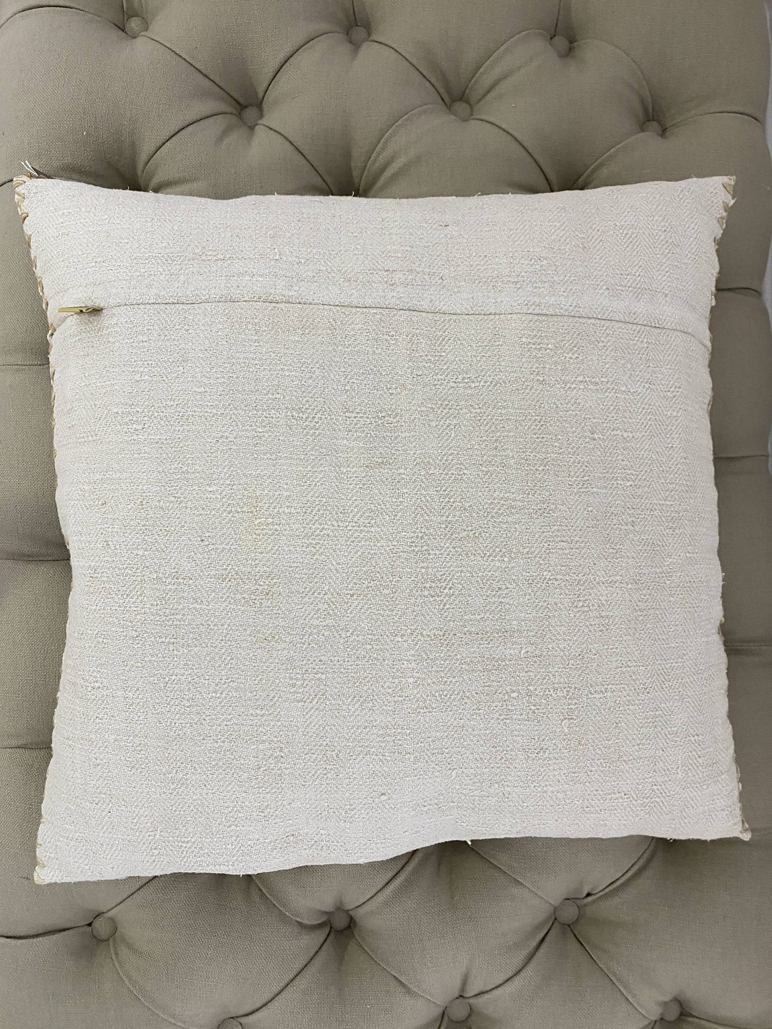 Kilim style cushion with hand embroidery