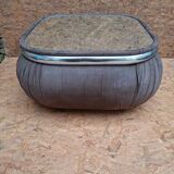 Velvet and mirror coffee table