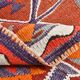 Red Orange Tribal Vintage Runner Rug, 101x297Cm