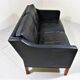 Black leather sofa by Børge Mogensen for Fredericia, Denmark