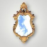 Vintage Rococo wall mirror in gilded resin