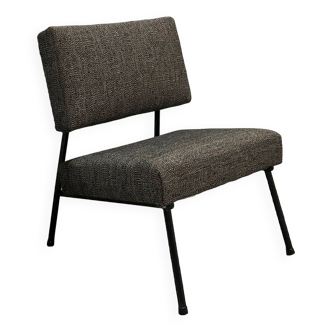 Reupholstered modernist fireside chair