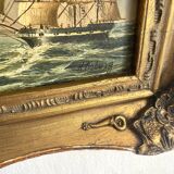 Framed marine painting