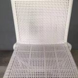 White woven resin garden chair