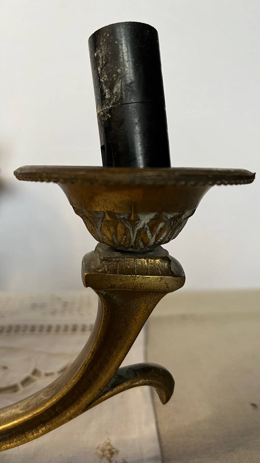 Vintage 6-arm copper chandelier