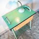 Boarding school bedside table year 50, water green