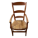 provençal armchair with dark beech armrests two-tone straw seat