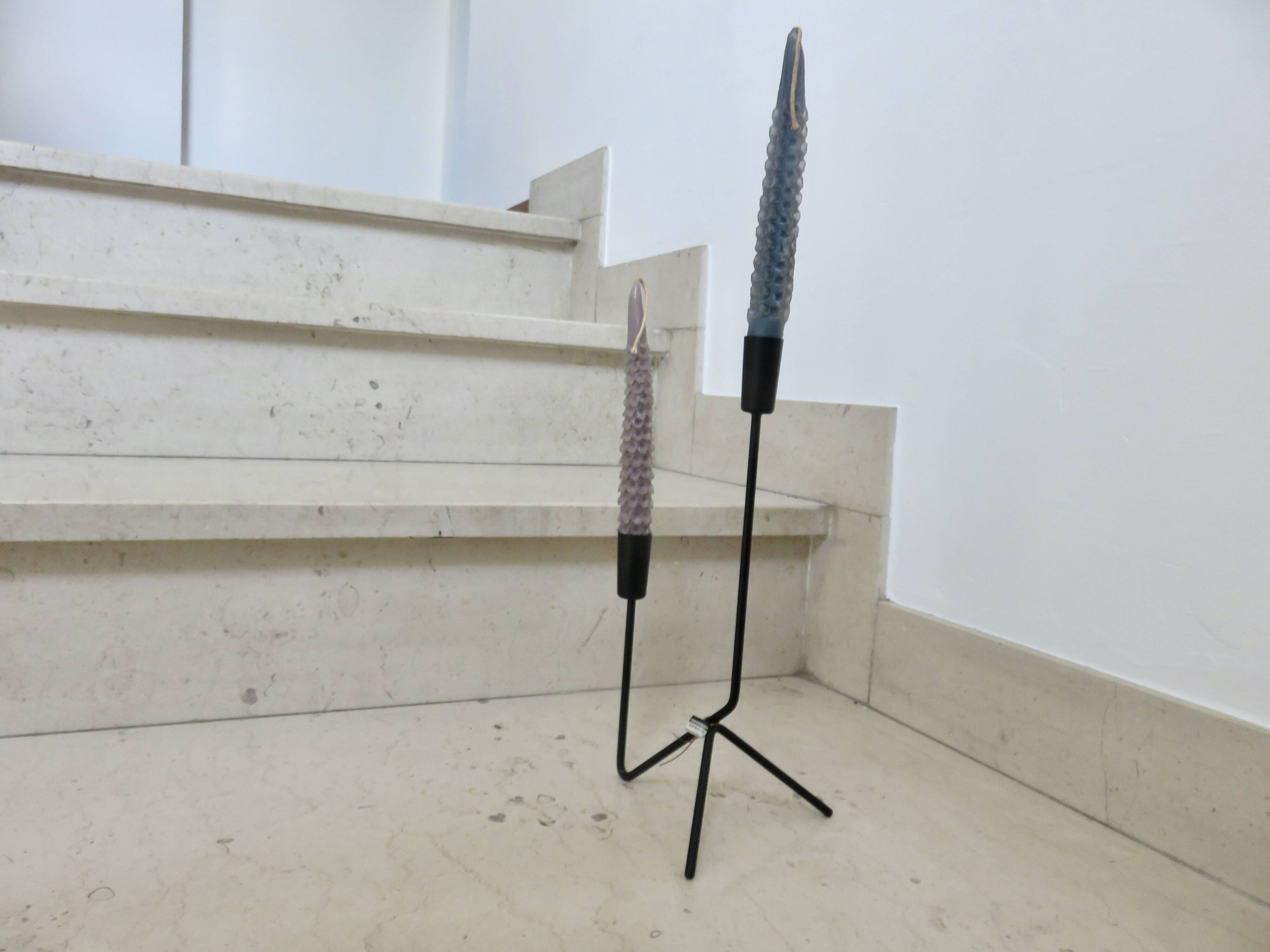 Série de 3 authentiques bougeoirs par Laurids Lonborg, Danemark, 1960