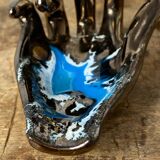 Vallauris iridescent ceramic hand emptier