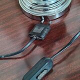 Vintage ceramic table lamp and chrome metal